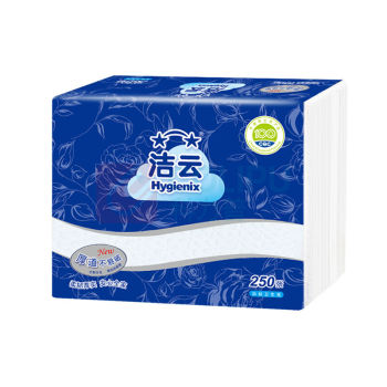 洁云 Hygienix 卫生纸 加韧方包 300张*42包 抽取式厕纸加厚平板刀切方包纸