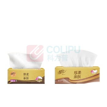 清风 厚柔金装软包抽取式面巾纸 BR10MH24 四层 170mm*154mm 80抽/包 24包/箱