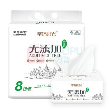 幸福阳光 抽纸 E3M8120W 3层小规格120抽8包提6提箱装