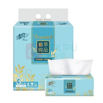 清风 植萃纯品系列抽纸 AR30MYZ 175mm*154mm 4层*90抽*3包/提