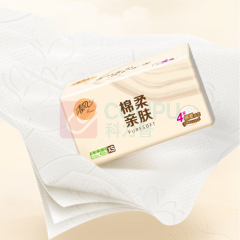 清风 棉柔亲肤软包抽取式面巾纸 BR15SCE6/BR12SC24E 四层 100抽/包 24包/箱