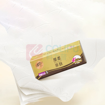 清风 原木金装厚柔亲肤软包抽取式面巾纸 BR60MH 四层 190mm*132mm/154mm*170mm 80抽/包 6包/提 8提/箱 新老包装随机发货
