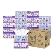 妮飘 nepia 库洛米联名款软包抽取式面巾纸 IFL100*20Q 三层 100抽/包 20包/箱