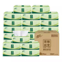 清风 茶臻软包抽取式面巾纸 BR43SGE 三层 180*132mm 110抽/包 24包/箱