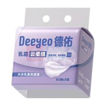 德佑 DEEYEO 乳霜纸 60抽*5包 180mm*130mm