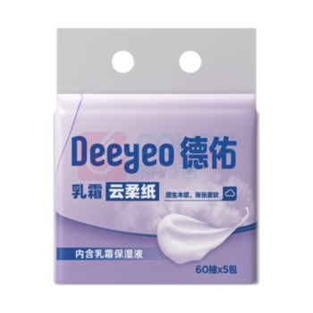 德佑 DEEYEO 乳霜纸 60抽*5包 180mm*130mm