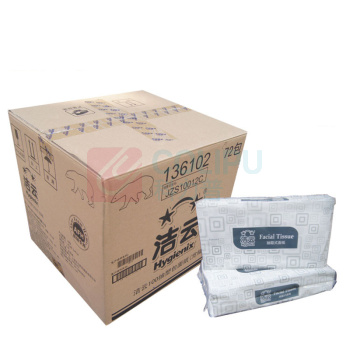 洁云 Hygienix 软包抽取式面巾纸 136102 双层 200*200mm 100抽/包 72包/箱 (仅限华东华北华南供货)