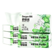 德佑 DEEYEO 舒鼻清凉乳霜纸 10040253 三层 180mm*152mm 100抽/包 6包/组