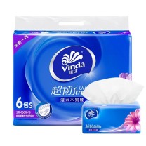 维达 vinda 超韧软包抽取式面巾纸 V2239 三层 133*195mm 130抽/包 6包/提 8提/箱 (新老包装交替以实物为准)