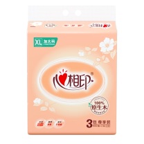 心相印 Mind Act Upon Mind 袋装面巾 DT200 双层 210mm*210mm 200抽/包 3包/提 16提/箱