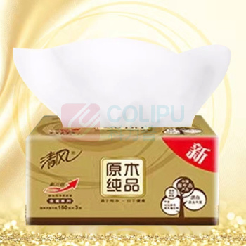 清风 Breeze 清风 抽纸 原木金装3层 0.55kg 3层*150抽*3包 206mm*160mm 