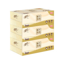 清风 原木纯品盒装面巾纸 B338C3N 2层200抽/盒 3盒/提  新老包装随机发货