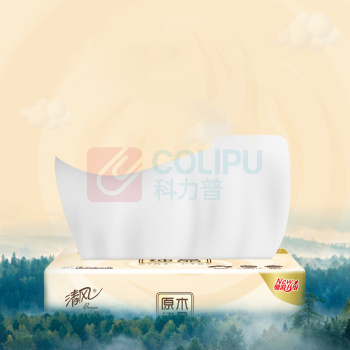 清风 原木纯品盒装面巾纸 B338C3N 2层200抽/盒 3盒/提  新老包装随机发货