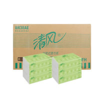 清风 软包抽取式面巾纸 BR38AE/BR38AE1 190*132mm双层 200抽/包 3包/提 16提/箱