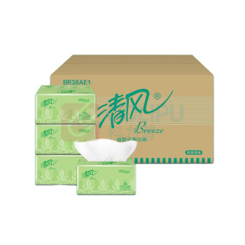 清风 软包抽取式面巾纸 BR38AE/BR38AE1 190*132mm双层 200抽/包 3包/提 16提/箱