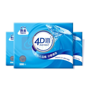 洁云 Hygienix 卫生纸 4D溶+390张压花卫生纸 3包装