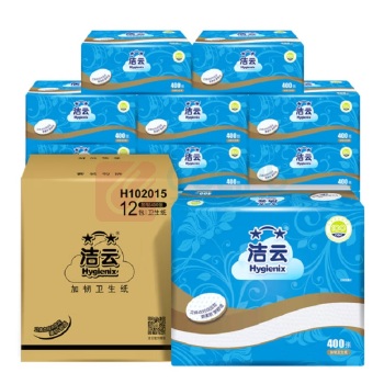 洁云 Hygienix 平板卫生纸 H102015 双层 200*165mm 200抽/包 12包/箱 仅限华东华北华南供货