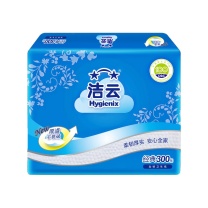 洁云 Hygienix 加韧压花卫生纸 10240101 单层 210*165mm 300张/包 42包/箱 仅供货华东