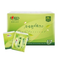 心相印 Mind Act Upon Mind 茶语手帕纸 C3624 四层 6片/包 24包/条 6条/箱