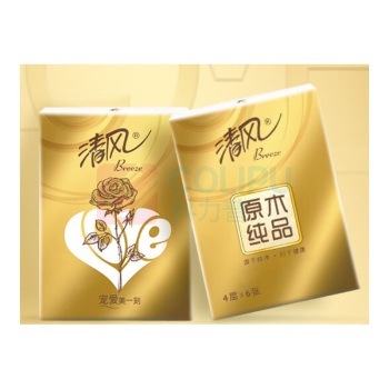 清风 无香手帕纸 4层6张*30包 一提