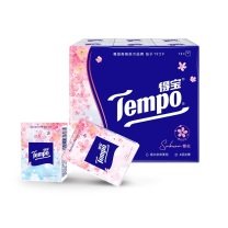 得宝 迷你纸手帕纸 T0131 四层 7片/包 12包/组 30组/箱 樱花味 新老包装随机发货以实物为准Y