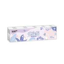 洁柔 C&S 手帕纸 CM205-10A 三层 8片/包 10包/条 36条/箱 偏远地区运费另算