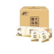 清风 原木纯品手帕纸3层 B66ACM13-9T 8张10包/条*9条