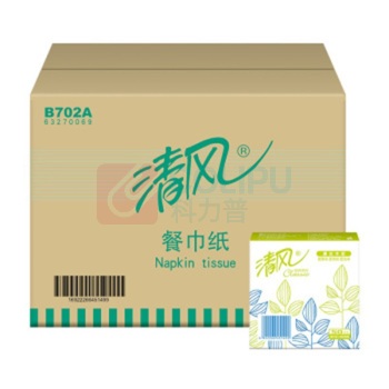 清风 餐巾纸 B702A 单层 230*230mm 50张/包 96包/箱 2箱/件