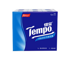 得宝 迷你天然无香手帕纸 T0138B 四层 7张/包 12包/条 30条/箱 Y