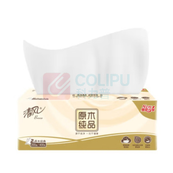 清风 Breeze 抽纸 BR38LC1S 3包/提 原木品抽纸200抽2层抽取式面纸L码 