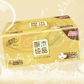 清风 抽纸 金装系列 3层120抽*10包 