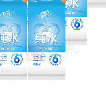 清风 纯水湿巾 BWA10C1/BWA10C3/BWA10C4 单片独立装 10张/包 60包/箱 (新老包装交替发货)