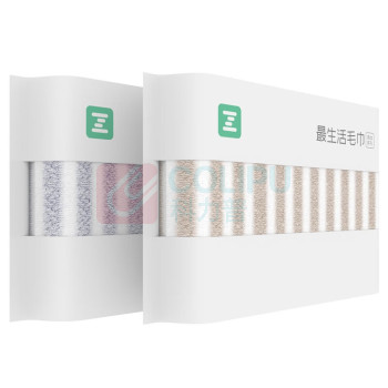 最生活 洗脸巾 A-1182 100g 34*70cm (棕白,灰白)