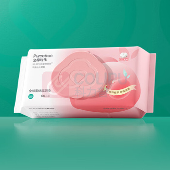 全棉时代 PURCOTTON 全棉蜜桃湿厕巾 PPC24700007 150mm*190mm 60抽/包
