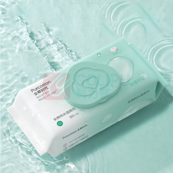 全棉时代 PURCOTTON 全棉纯水湿厕巾 PPC24700004 150mmx190mm 60片/包