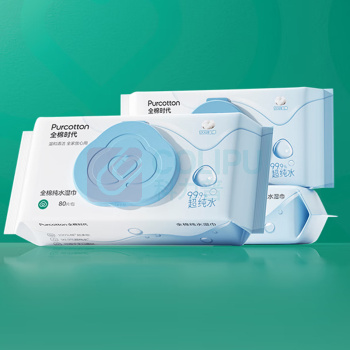 全棉时代 PURCOTTON 全棉纯水湿巾 PPC24700002 150mmX178mm 80片/包 3包/提