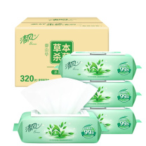 清风 御本草杀菌湿巾 BWB80YE1/BWB80YE2/BWB80YE3 80片/包 4包/箱 新老包装交替发货,以实物为准