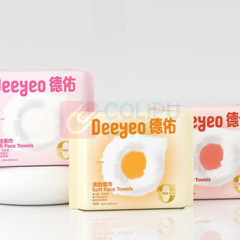 德佑 云朵便携式珍珠纹洗脸巾 10片 3包