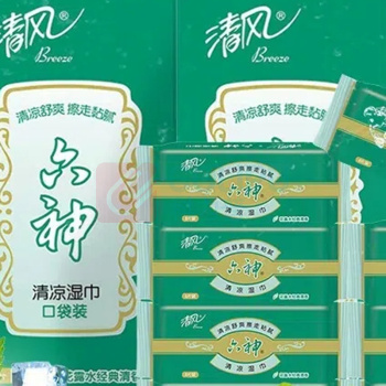 清风 六神湿巾1层*8片 8包/提 2提