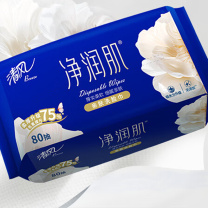 清风 抽取式棉柔巾80抽 4包