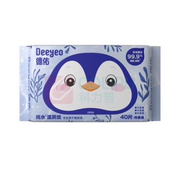 德佑 DEEYEO 企鹅纯水湿厕纸 40片/包