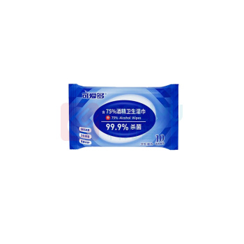 可爱多 75%酒精湿巾 140mm*165mm 10片/包 20包/件