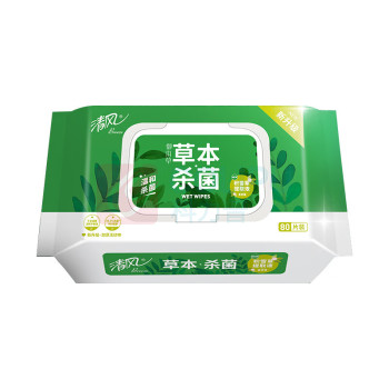清风 湿巾 御本草杀菌 80片*12包 (整箱销售)