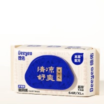 德佑 DEEYEO 清凉舒爽系列湿厕纸 200mm*150mm 64片/包 6包/组