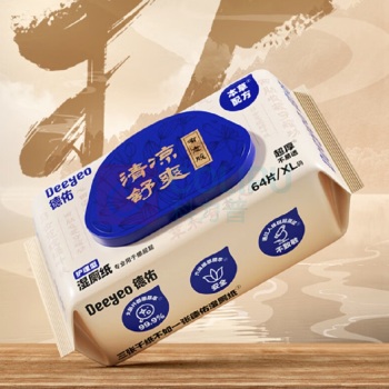 德佑 DEEYEO 清凉舒爽系列湿厕纸 200mm*150mm 64片/包 6包/组