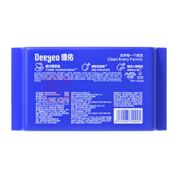 德佑 DEEYEO 三重植萃湿厕纸 200mm*40mm 40片/包