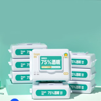 德佑 DEEYEO 75%酒精湿巾 140*185mm 40抽/包 8包/箱