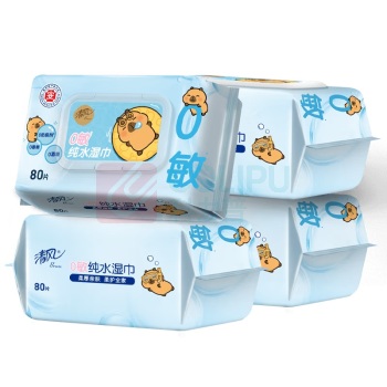 清风 EDI纯水湿巾 80片*4包