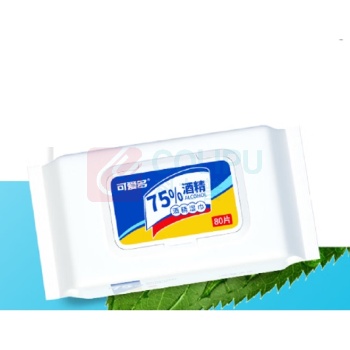 可爱多 75%酒精湿巾 3ZDS-WG8029 150mm*180mm 80抽/包 10包/组
