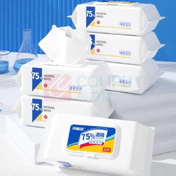 可爱多 75%酒精湿巾 3ZDS-WG8029 150mm*180mm 80抽/包 10包/组